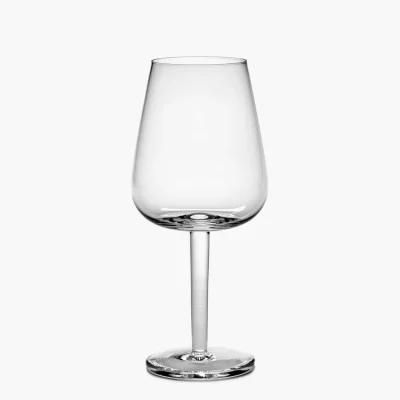 White Wine Glass Curved Base