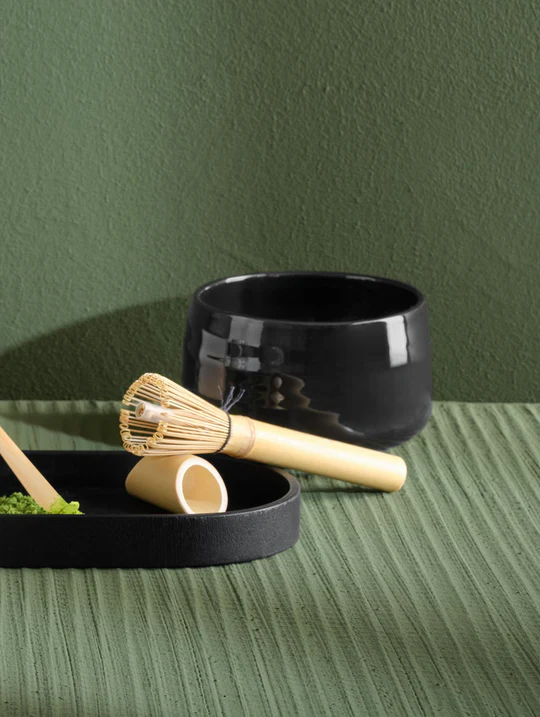 Matcha set, kombu shiny