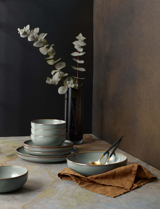 Mug with handle, eucalyptus