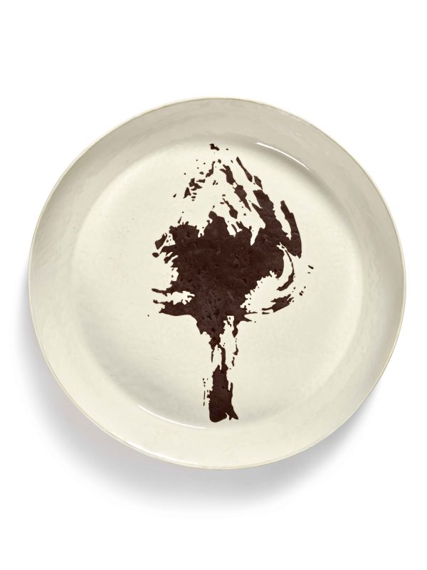 Serving Plate L — White / Black