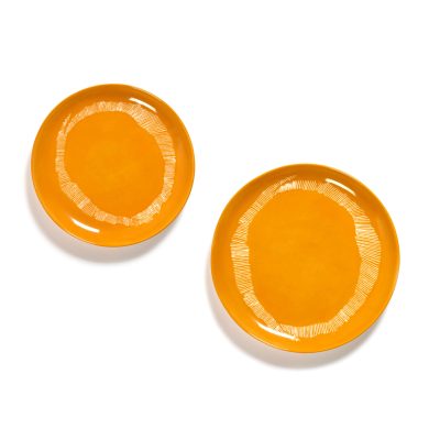 Plate S — Yellow Stripes / White