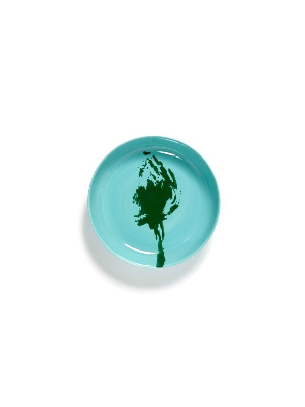 Plate High — Azure / Artichoke Green