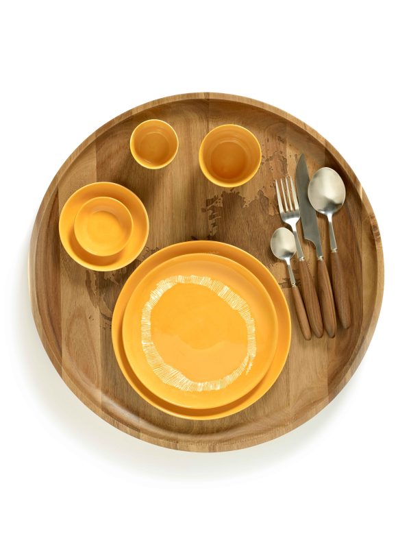 Plate S — Yellow Stripes / White