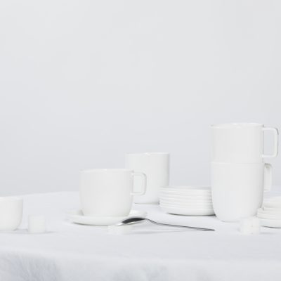 B9219729 Coffee Cup Base — Glazed White